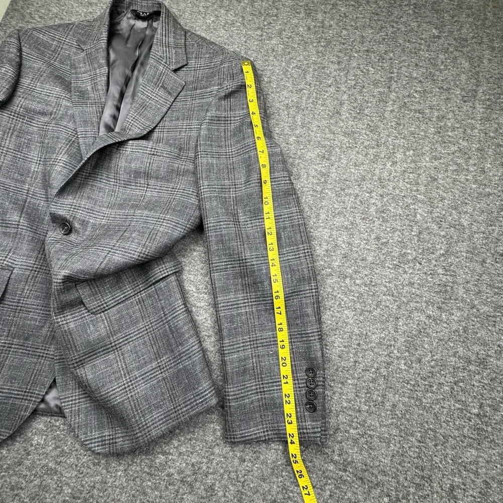 Jos. A. Bank Men's Gray Linen Silk Wool Tailored Fit Blazer Sport Jacket 39R